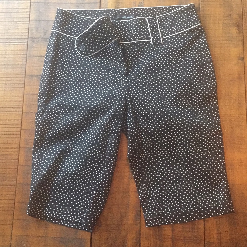 Polka dot walking shorts